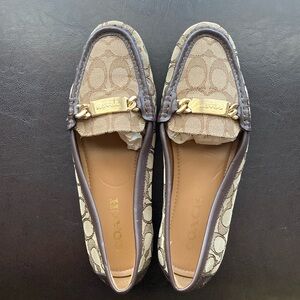 COACH Women's Signature Jacquard Loafers Size 9.5